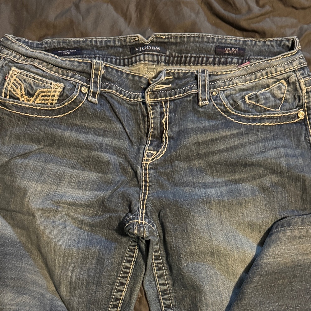 Vigoss Women's Blue Ankle Jeans